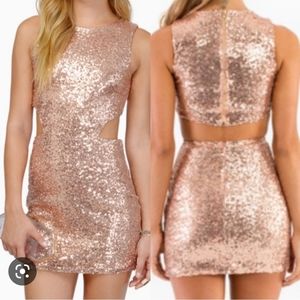 Sequin Cutout Bodycon Party Dress